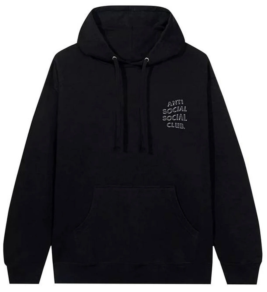 Anti-Social White Smoke Hoodie Black