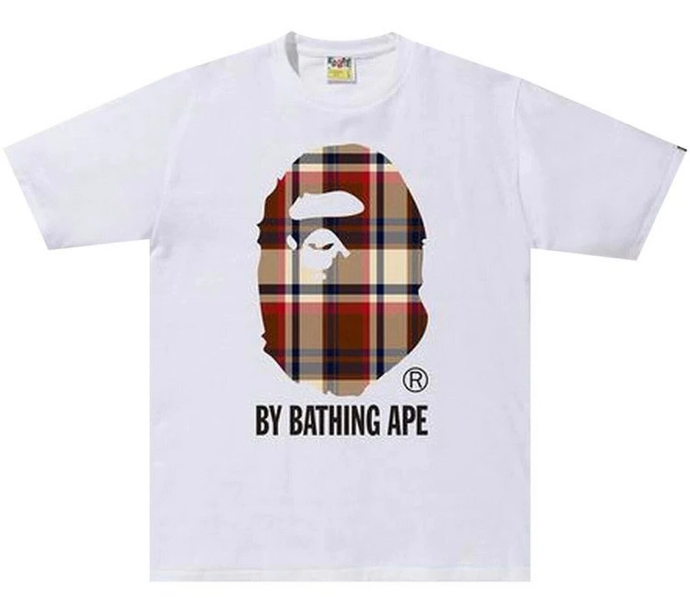 Bape Burberry Ape Head Tee White