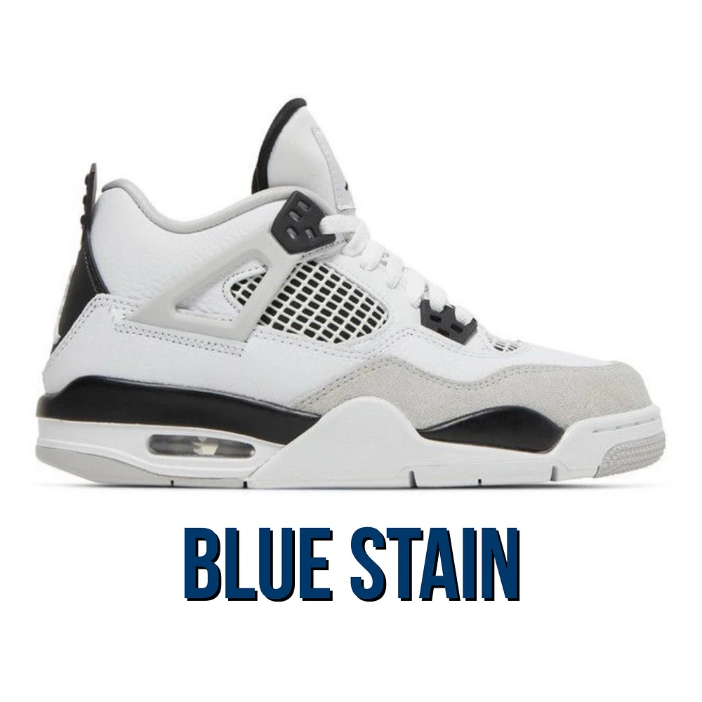 *Blue Stain* Air Jordan 4 Retro GS 'Military Black'