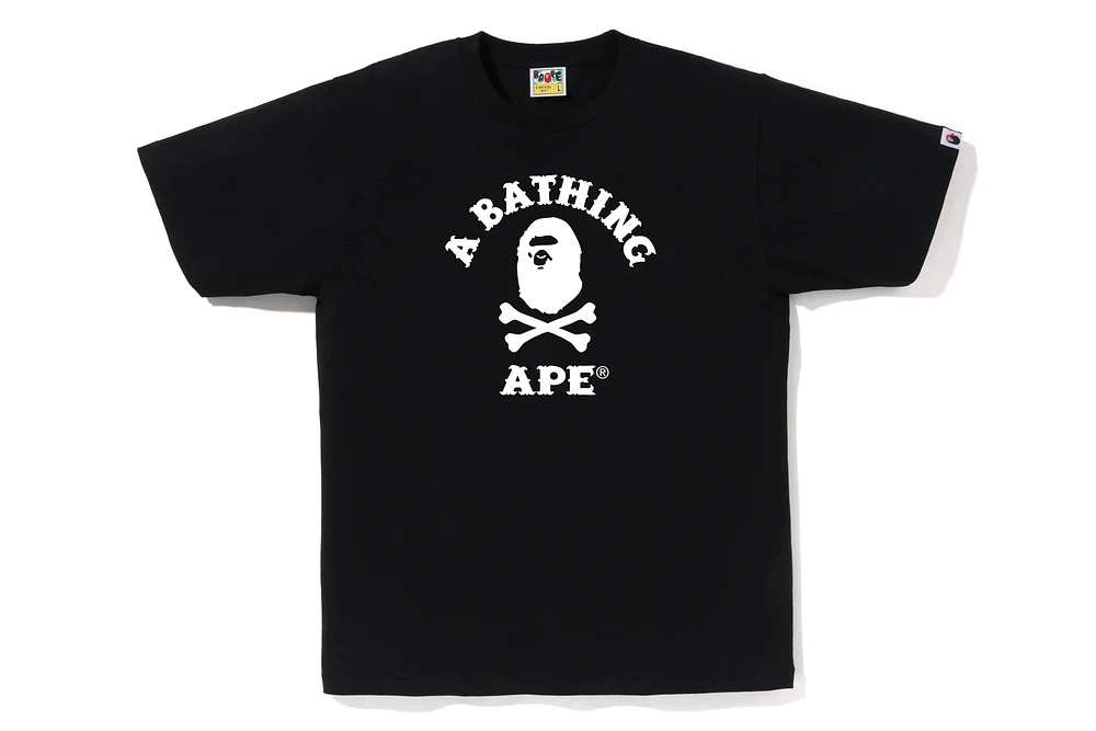 Bape Ape Crossbone College Tee Black