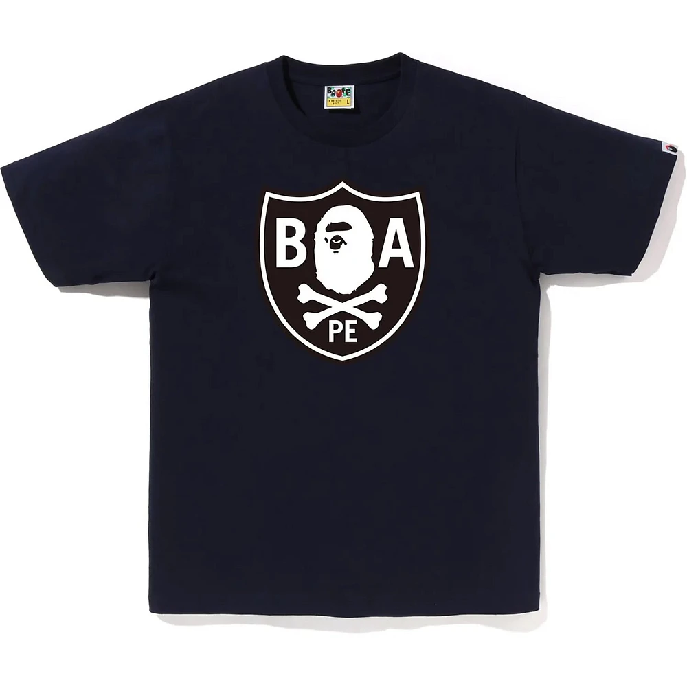 Bape Ape Crossbone Tee navy
