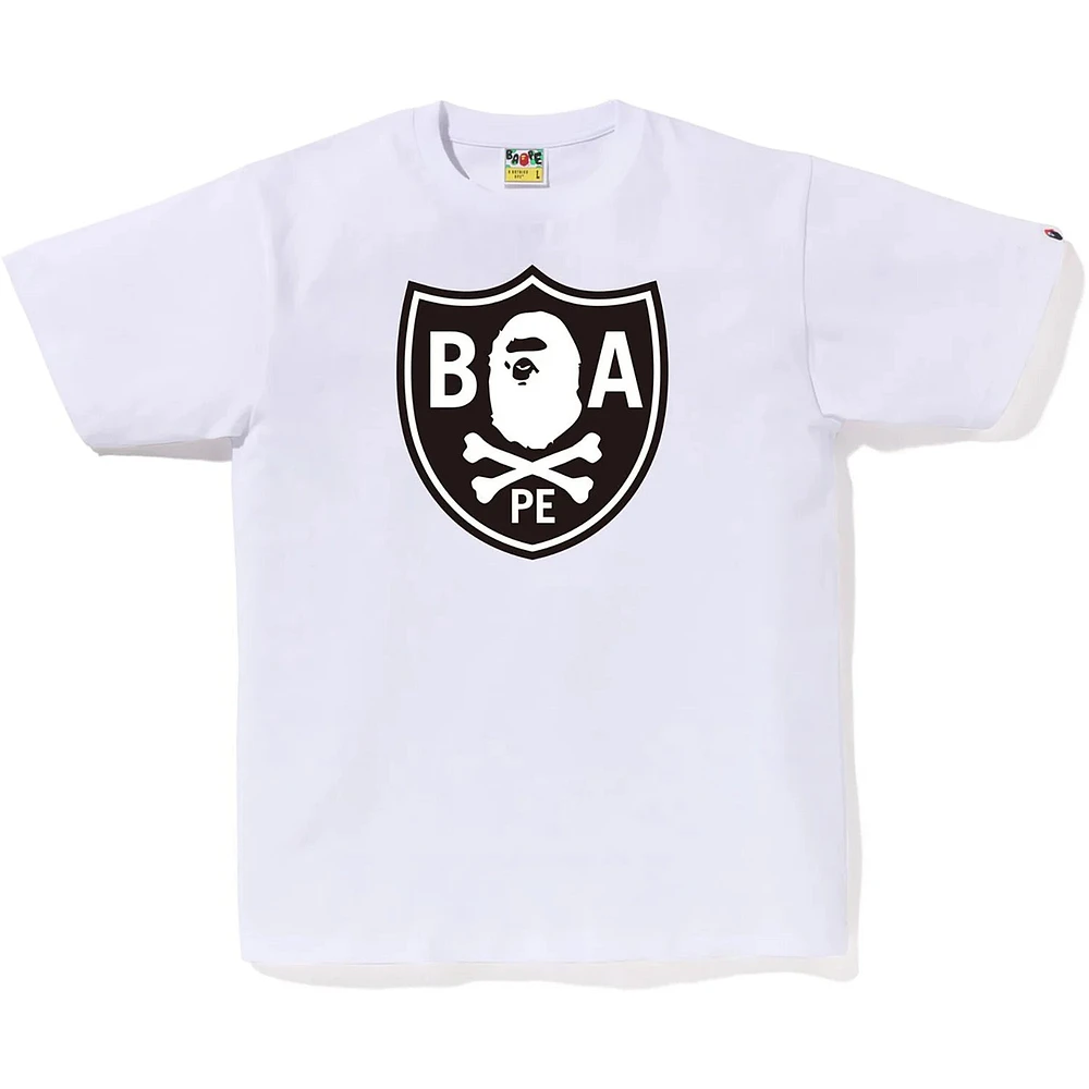Bape Ape Crossbone Tee White