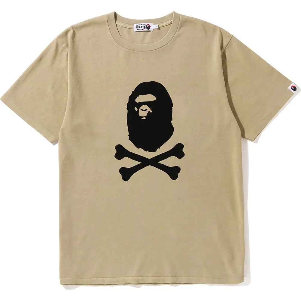 Bape Ape Crossbone Overdye tee Beige