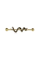 PREMIUM Wrapped Snake Industrial Barbell 14g