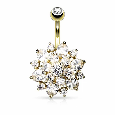 Dahlia Navel Barbell 14g