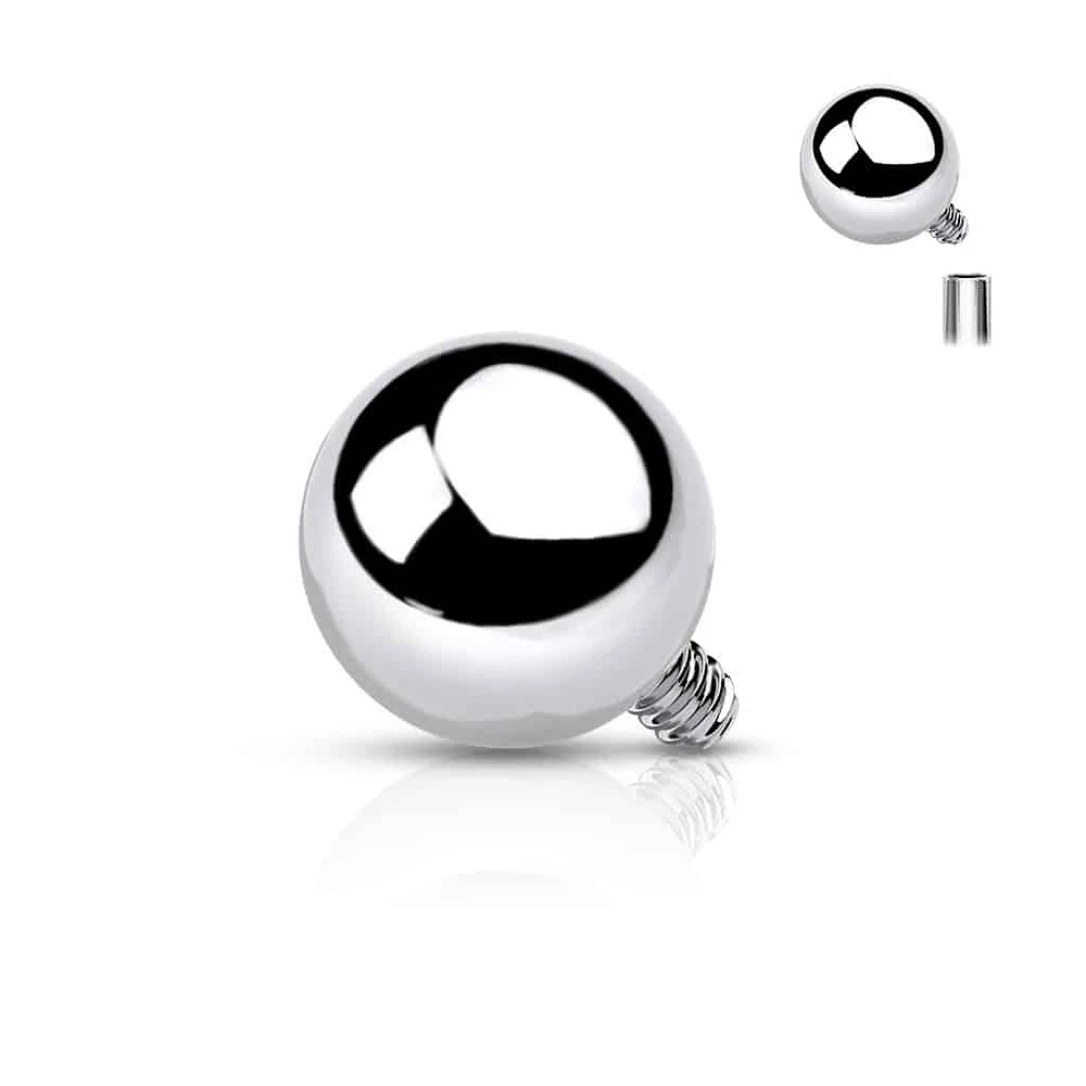 Surgical Steel Ball Microdermal Top 14g