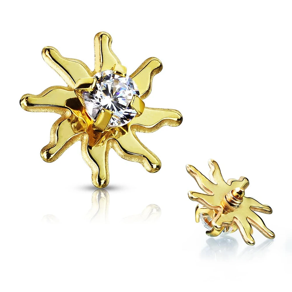 PREMIUM Claw-Set Crystal Sun Microdermal Top 14g