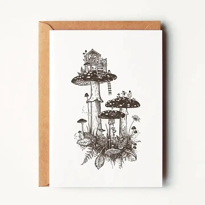 Mushroom House Greeting Card