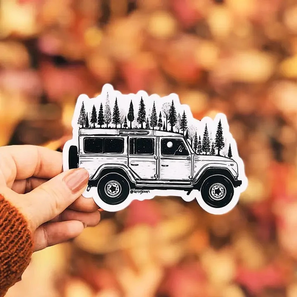 Forested SUV Sticker