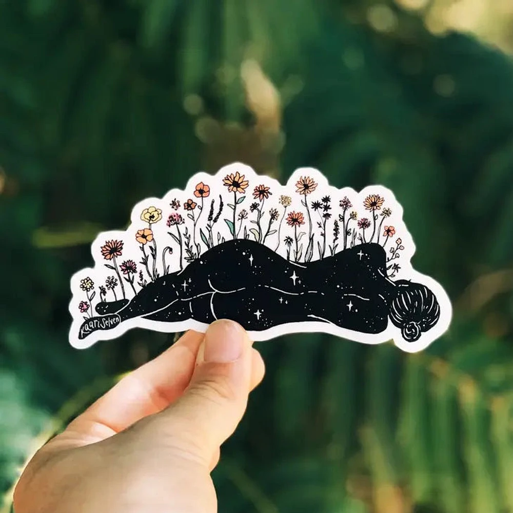 She Grows Vinyl Sticker
