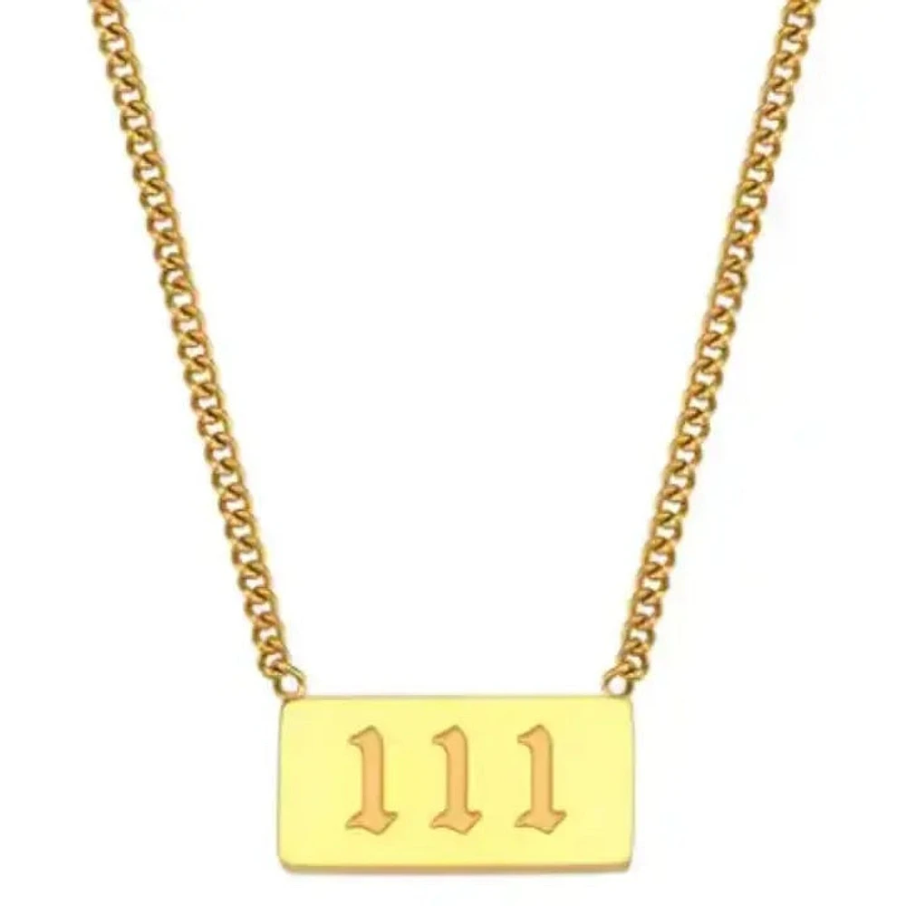 111 Angel Number Talisman Layering Necklace Waterproof