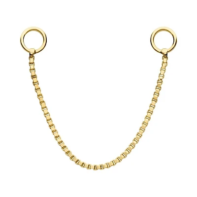 Box Chain 1 1/8" 14Kt Gold