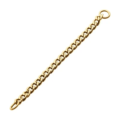 Cadena Frenada Oro 24Kt PVD Titanio