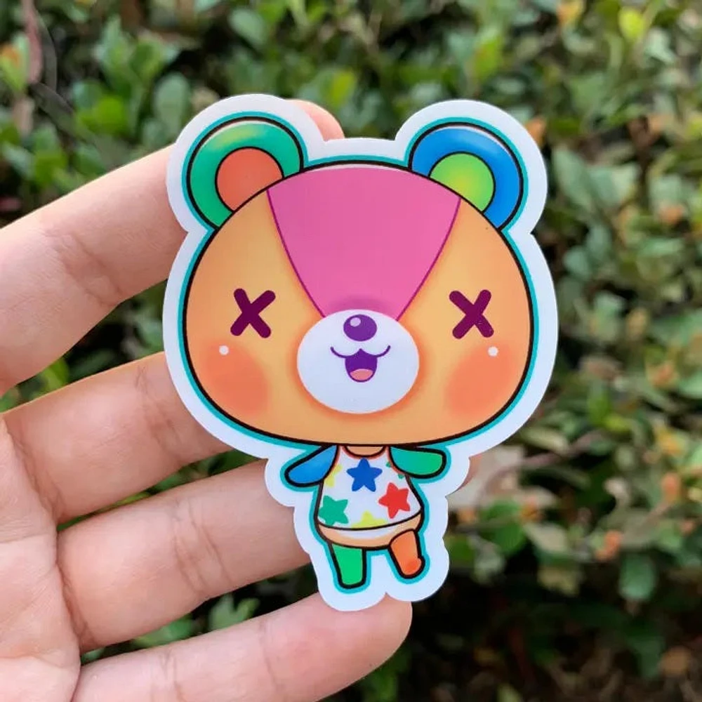 Stitches Animal Crossing Vinyl Sticker