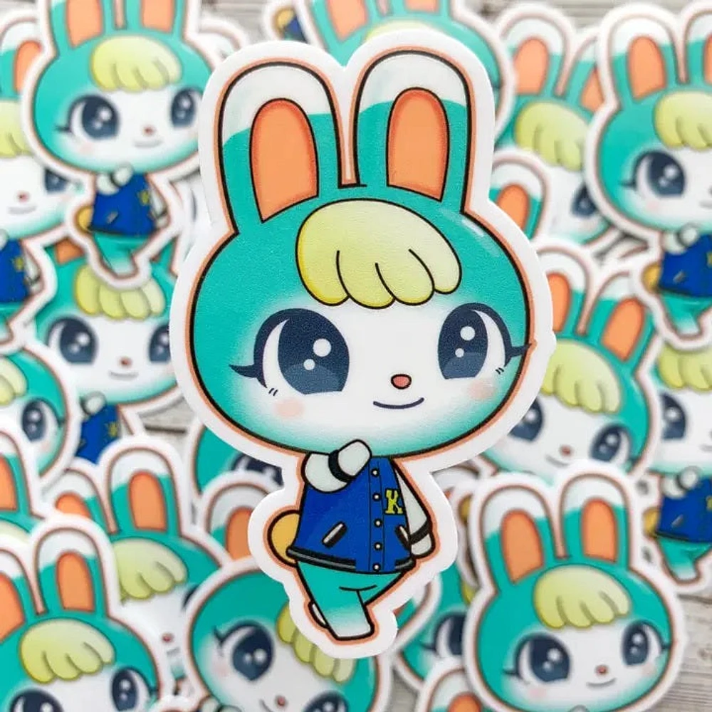 Sasha Animal Crossing Vinyl Sticker