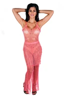 Rhinestone Mesh Pants