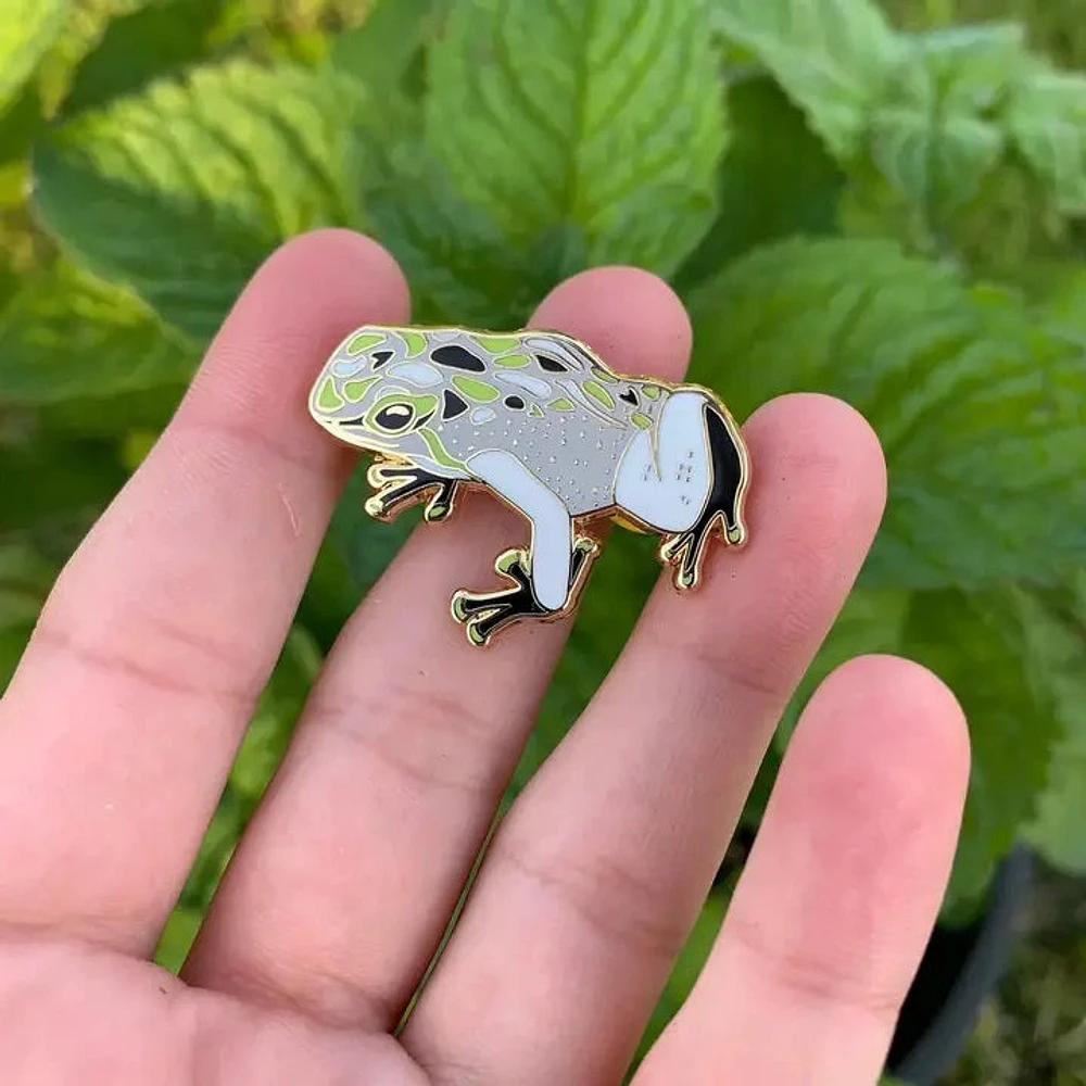 Agender Pride Frog Pin