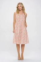 Floral Bird Print Dress
