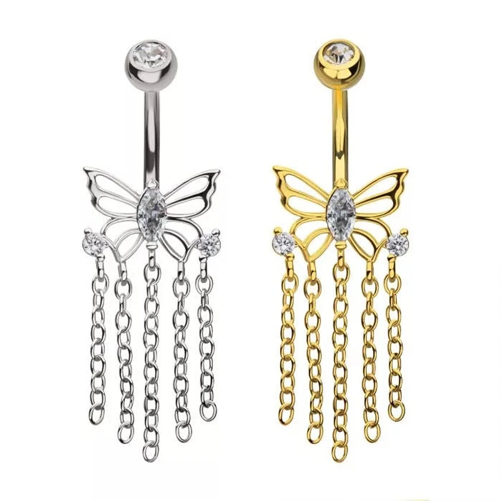 Butterfly With 5 Chains Navel