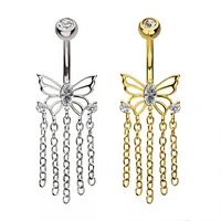 Butterfly With 5 Chains Navel