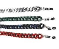 Soporte para gafas jaspeado con eslabones de cadena ancha