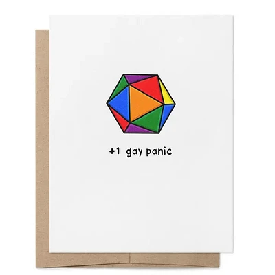 '+1 Gay Panic D20 Lgbtq+ Greeting Card