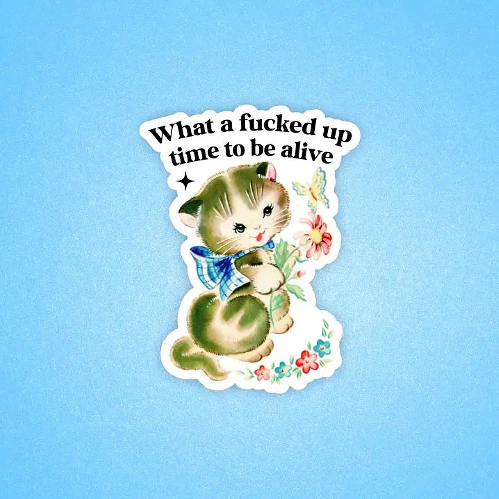 Dark Humor Cat Sticker