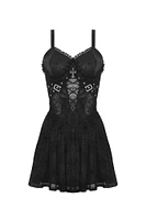 Spider Mesh See Through Strap Dress