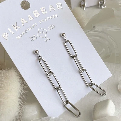 Pendientes colgantes con cadena y clip Montmarte