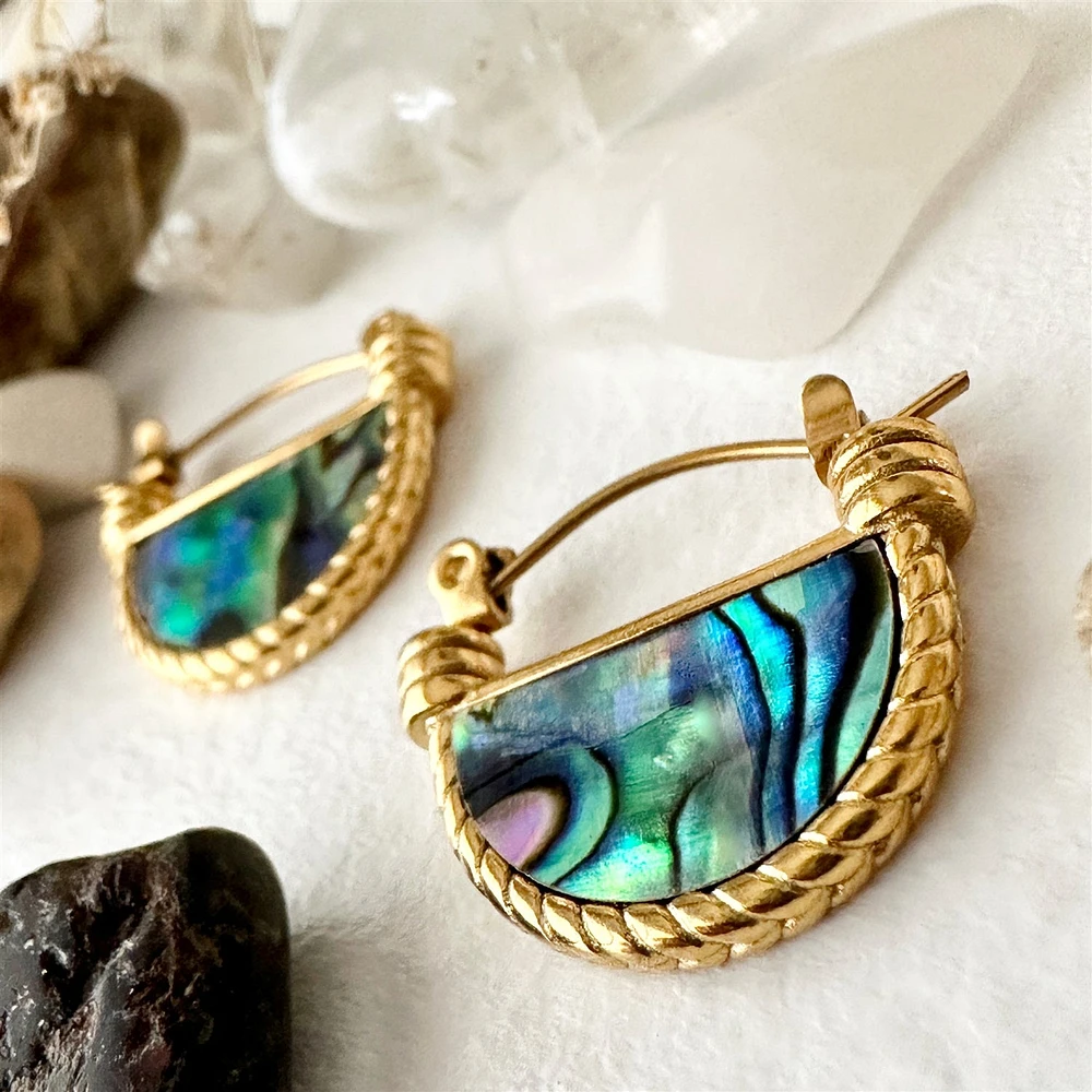 Pendientes de aro de abanico de Mykonoes