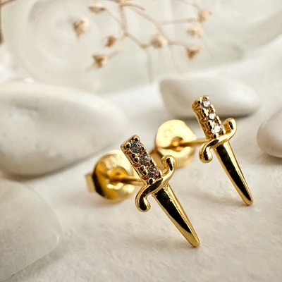 Brute Dagger Stud Earrings