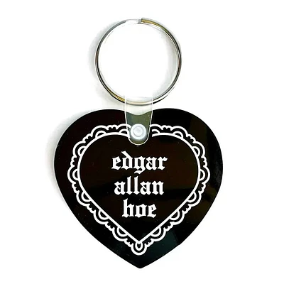 Edgar Allan Hoe Heart Shaped Vinyl Keychain