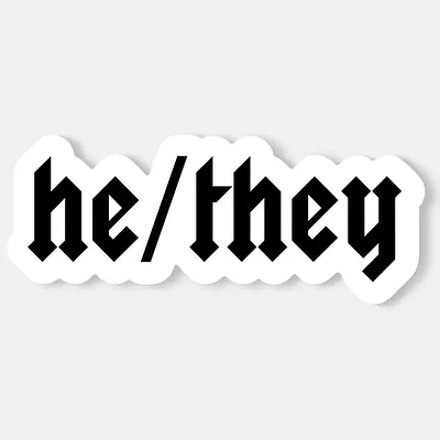 He/They Pronoun Sticker