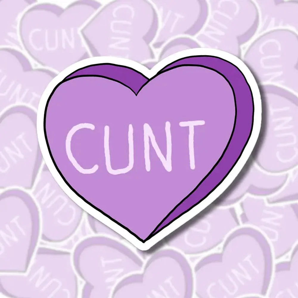 Heart Candy Cunt Sticker