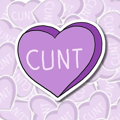 Heart Candy Cunt Sticker