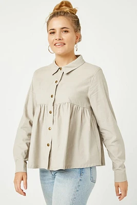 Corduroy Collared Button Up Shirt