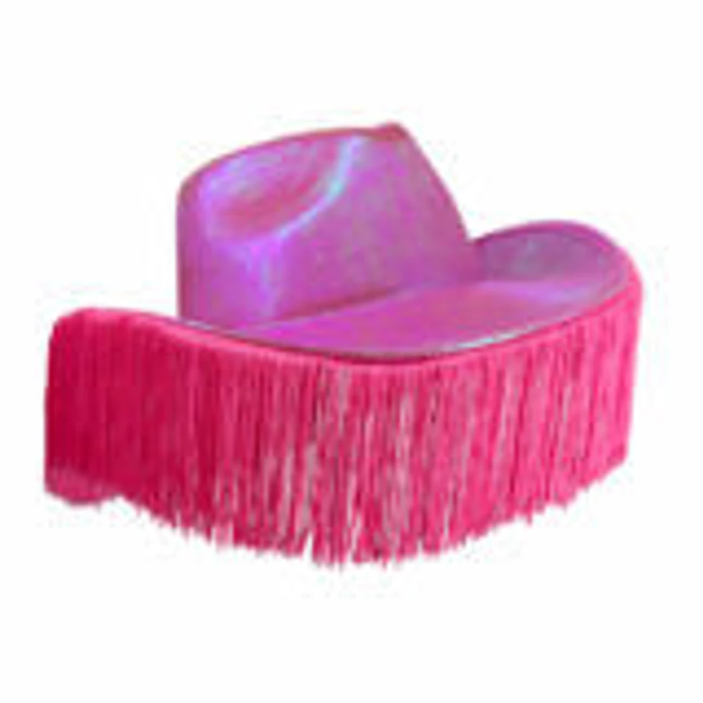 Metallic Hat With Fringes