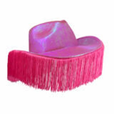 Metallic Hat With Fringes