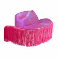 Metallic Hat With Fringes