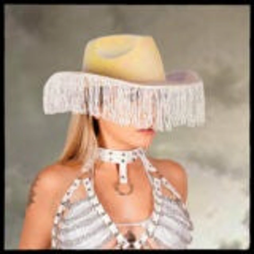 Metallic Hat With Fringes