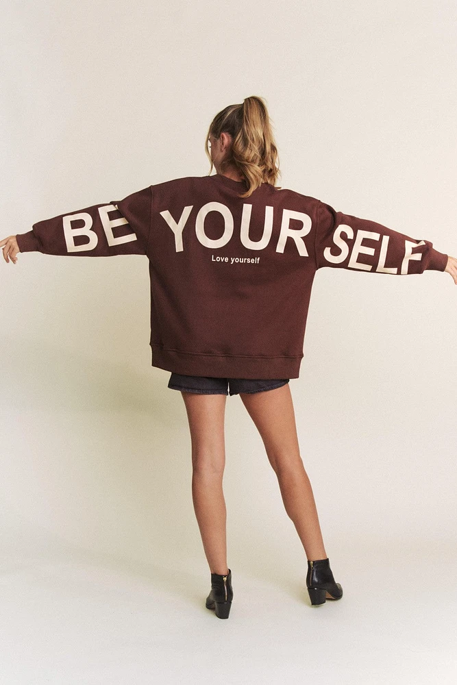 Printed Oversize Sweatshirt