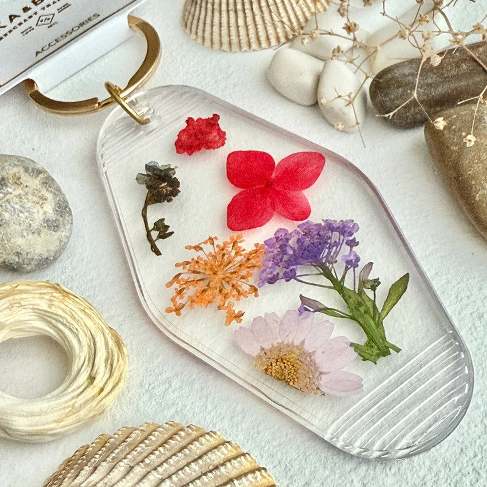 Ashbury Pressed Flowers Keychain