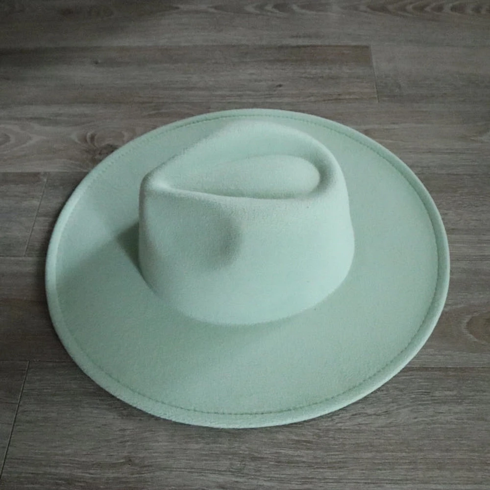Rancher Wide Brim Fedora Hat Mint