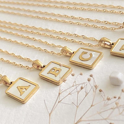 Carrie Initial Charm Necklace A