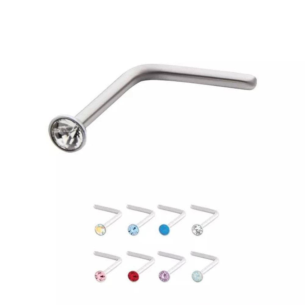 20g with 2mm Gem Top L-Shape