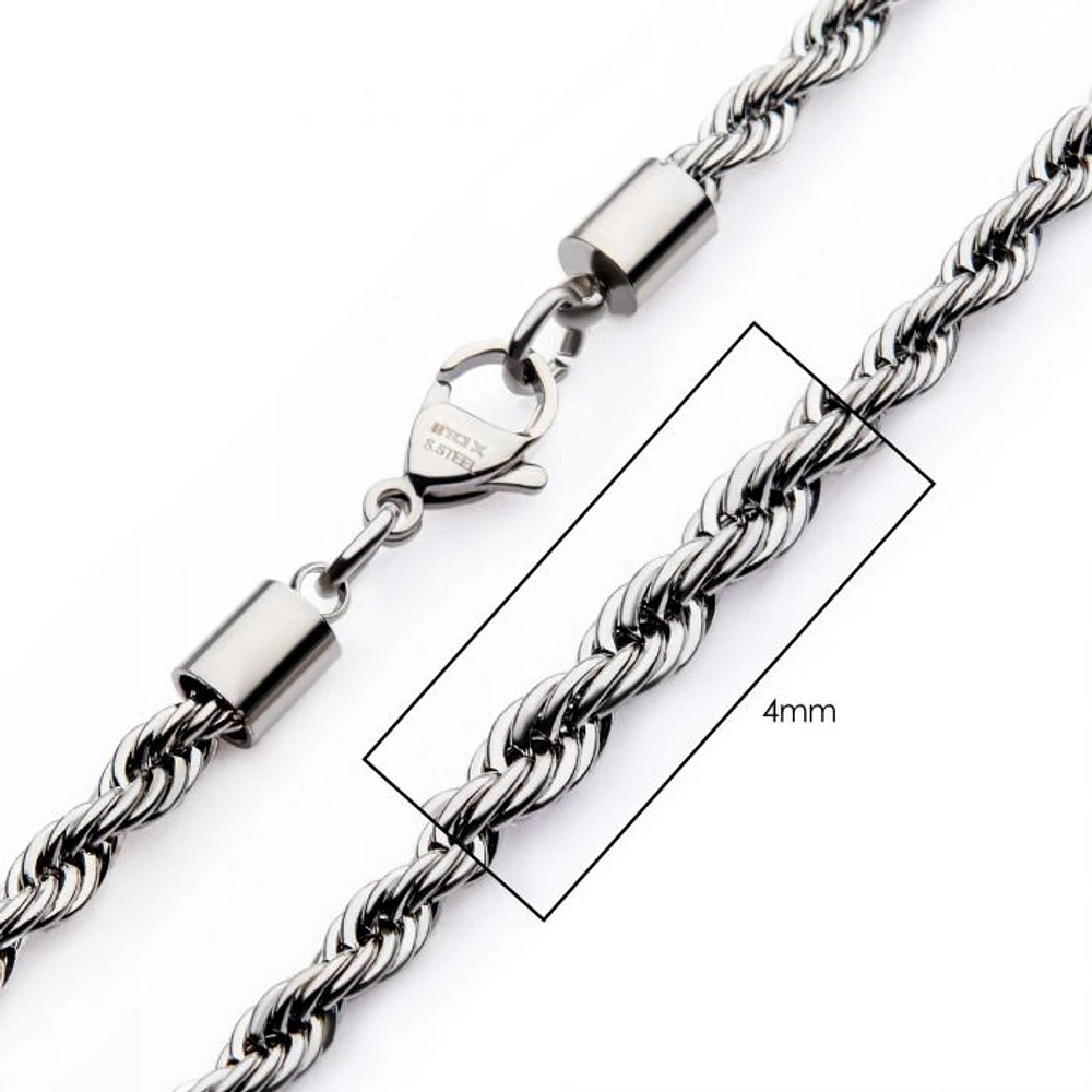 Steel Rope Chain 4MM 24" Necklace