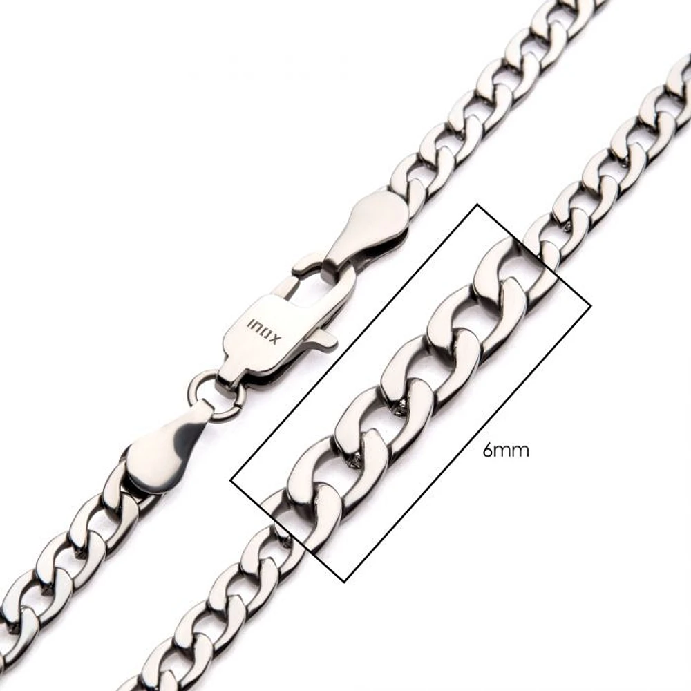 Cadena de eslabones clásica de acero de 6 mm x 24 pulgadas