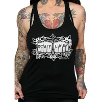 Heart Web Graphic Print Spider Racerback Tank Top