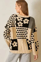 Jacquard Pullover Sweater