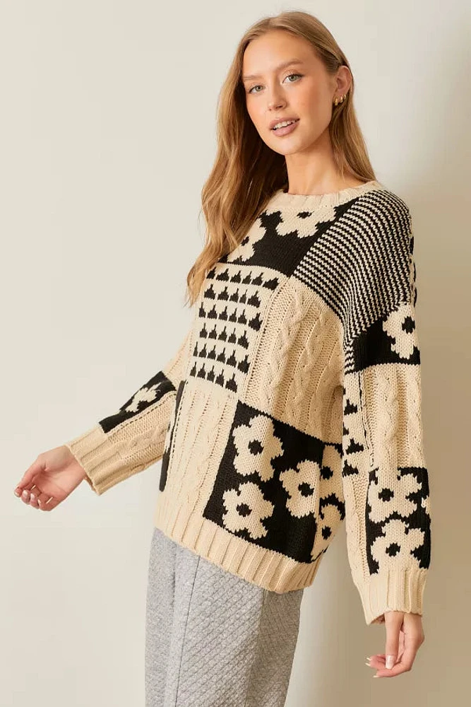 Jacquard Pullover Sweater